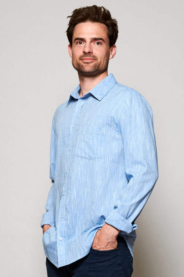 Mens fair trade cotton long sleeve shirt