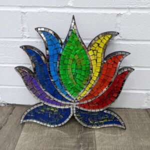 mosaic lotus plaque fair trade Wildwood Cornwall