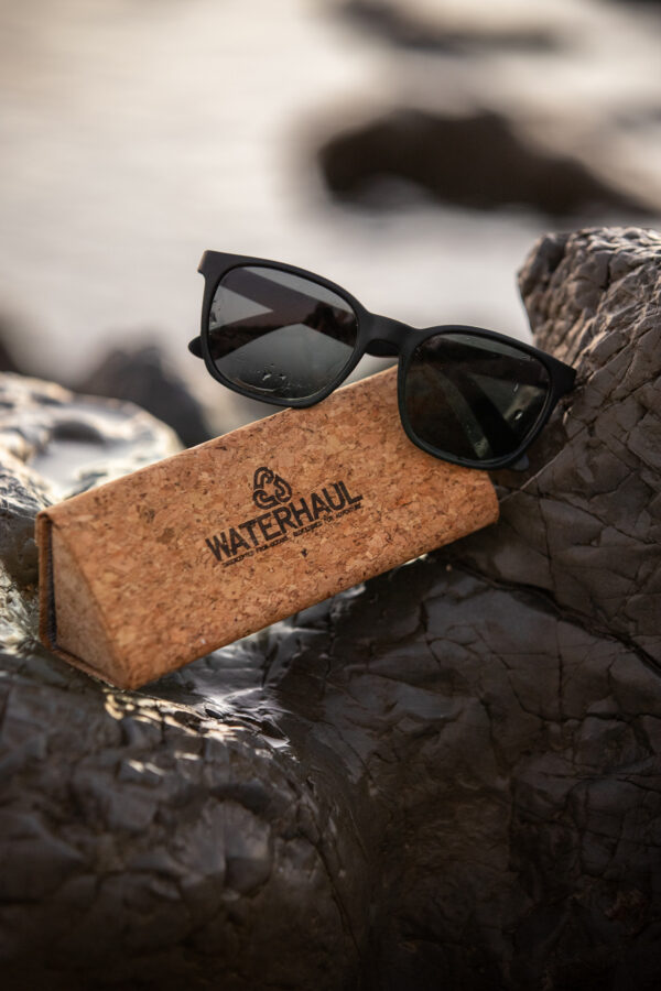 Waterhaul fitzroy grey recycled plastic sunglasses Wildwood Cornwall