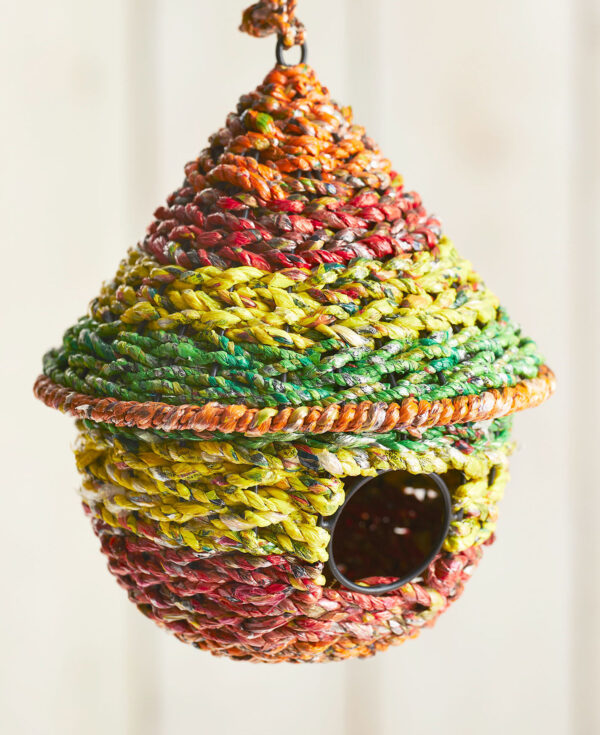 Bird house bird feeder hanging recycled Wildwood copy