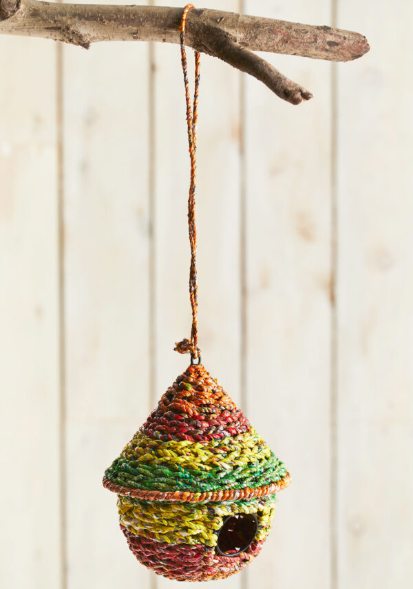 Recycled hanging ethical bird feeder Wildwood Cornwall