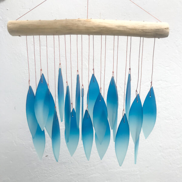 Blue ombre glass windchime Ethical gift