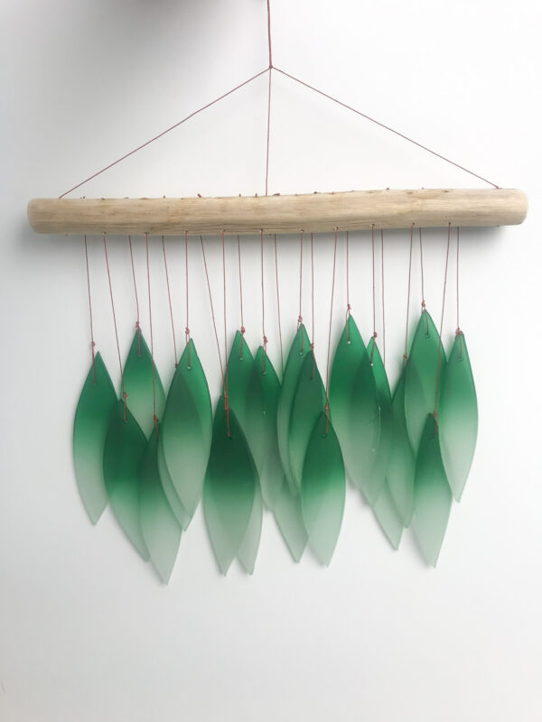 Glass green windchime fair trade ethical gift