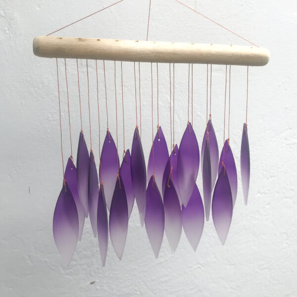 Purple ombre glass windchime