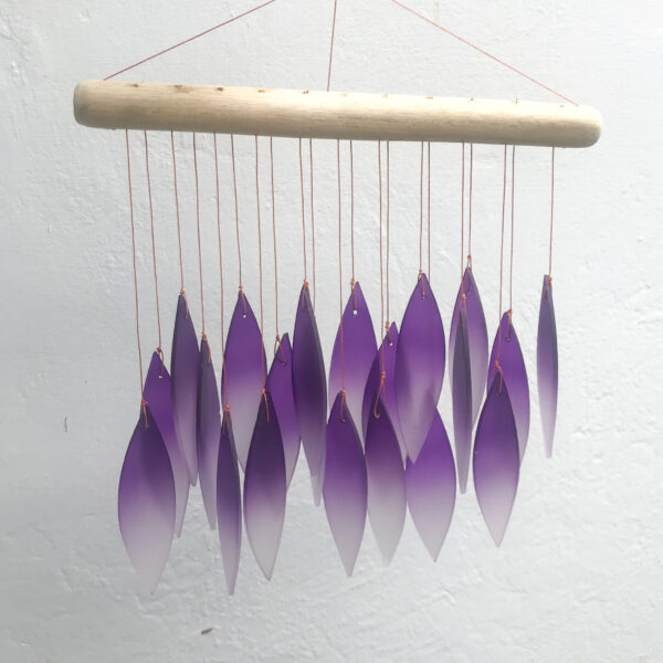 Purple ombre glass windchime