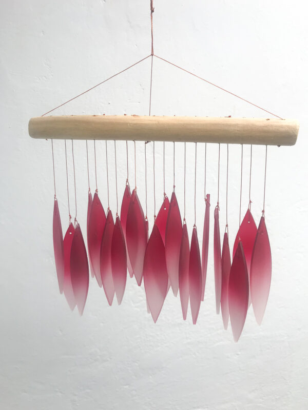 Red ombre glass windchime