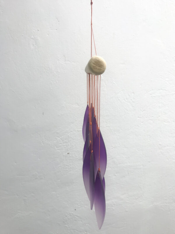 Side view ombre glass windchime