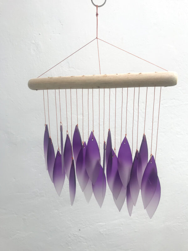 purple ombre glass windchime ethical fair trade