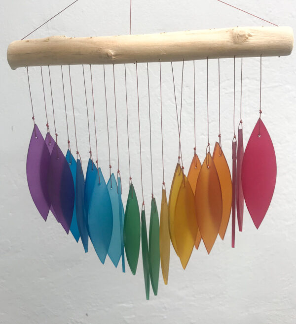 rainbow glass windchime ethical Wildwood Cornwall