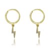 Callies lightning bolt gold earrings