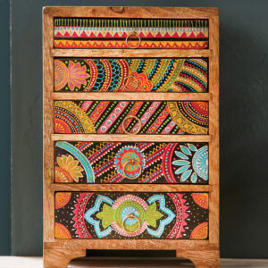 Mini chest of drawers fair trade Wildwood Cornwall mango wood aztec