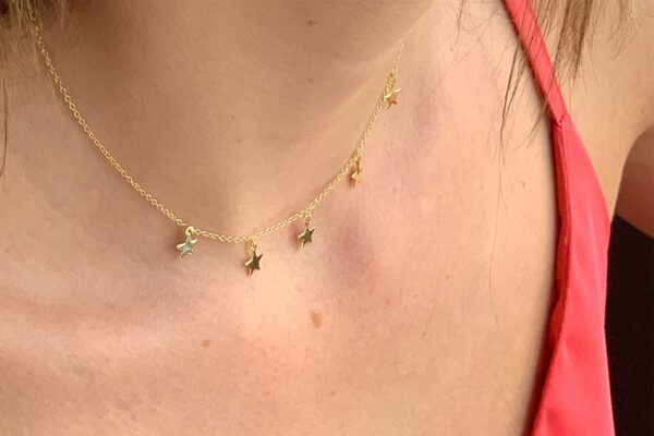 asti gold star charm necklace wildwood cornwall