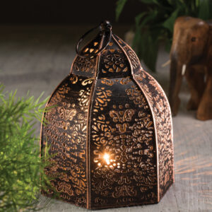 black and copper ethical moroccan lantern Wildwood cornwall fair trade