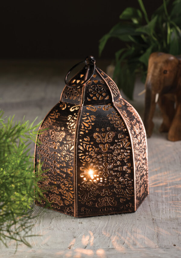 black and copper ethical moroccan lantern Wildwood cornwall fair trade