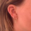 Callies gold lightning bolt earrings - Image 2