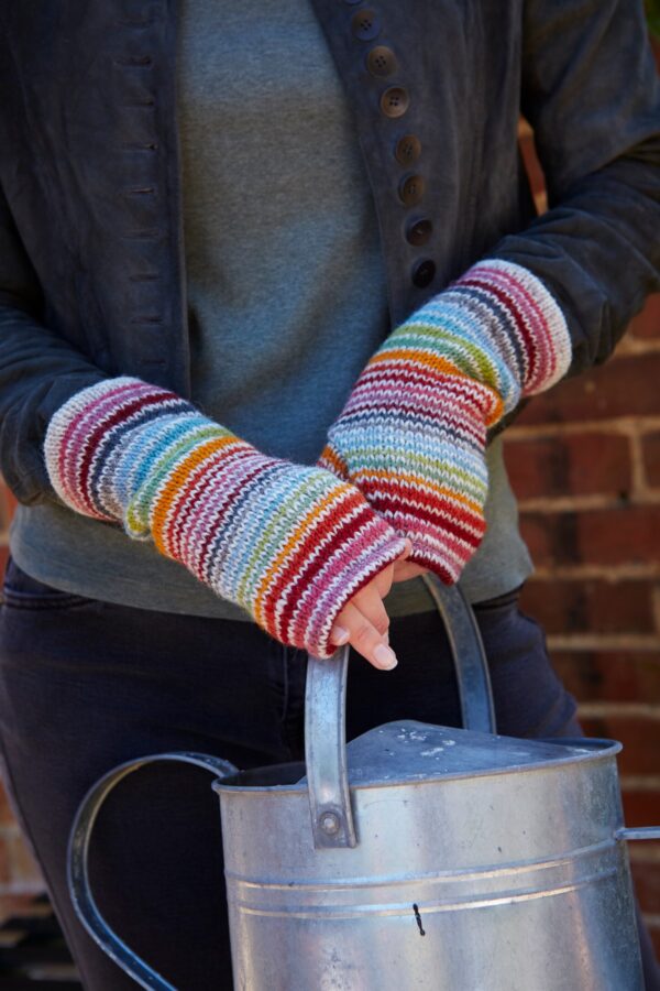 Pachamama® Hoxton stripe wristwarmers - Image 2