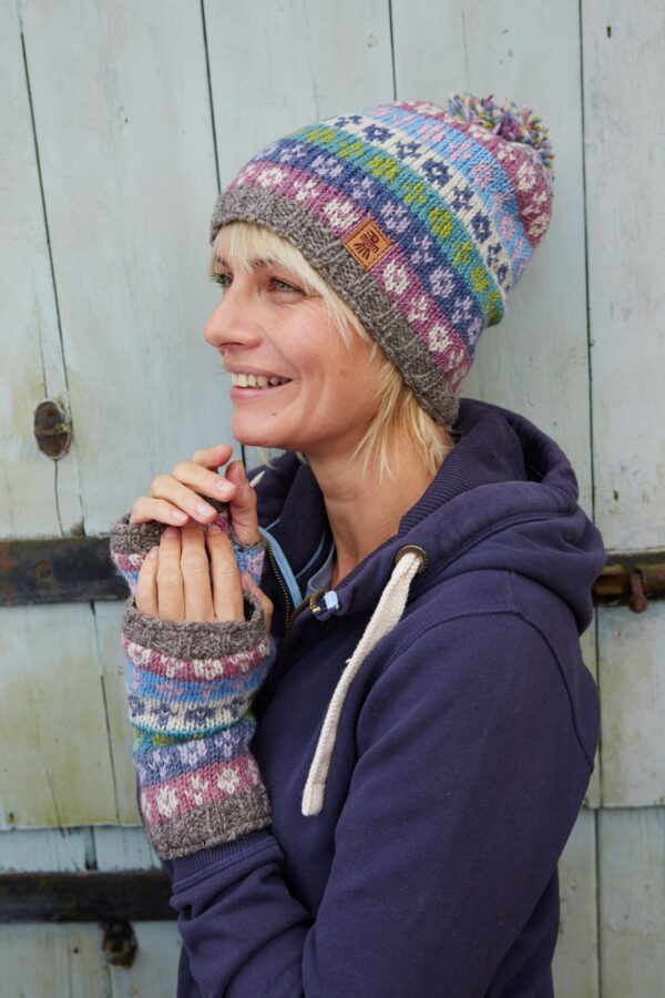 Pachamama bloomsbury bobble beanie hat