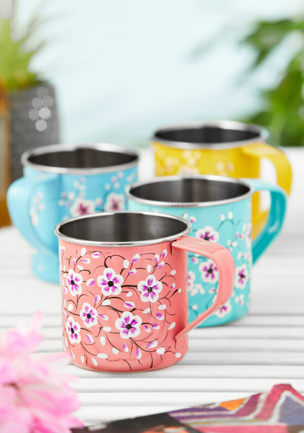 enamel floral mug collection multi ethical boho wildwood cornwall bude namaste