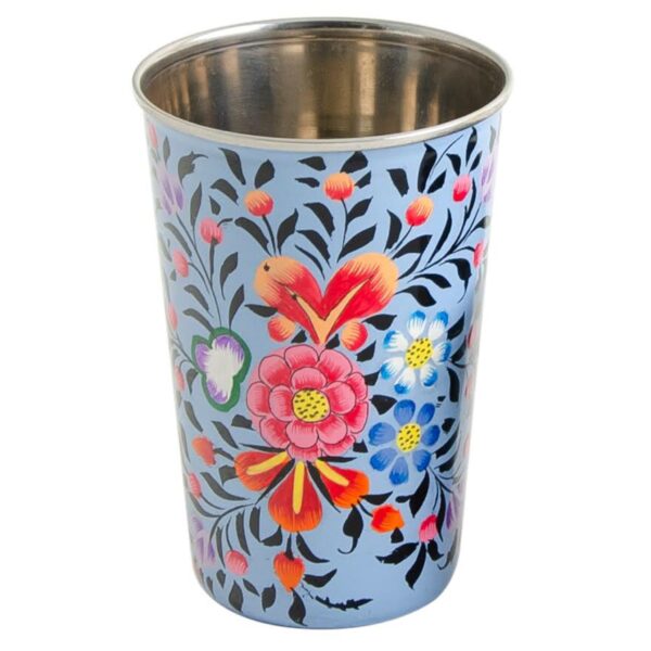 ketaki blue floral enamel cup