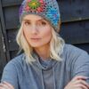 Pachamama woodstock flower hippy beanie hat