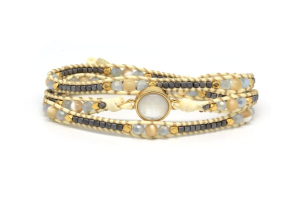 Pearl wrap boho betty bracelet