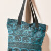 Blue shoulder shopper bag wildwood cornwall fair trade