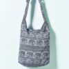 Grey elephant print shoulder bag Wildwood Cornwall bude