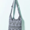 Grey elephant print shoulder bag Wildwood Cornwall bude