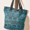 petrol blue shoulder shopper bag wildwood cornwall fair trade