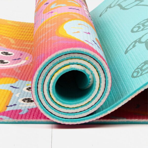 Reversible childrens kids yoga mat yoga poses