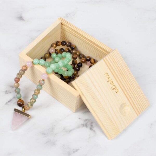 protect yoga bead necklace rose quartz gift box Wildwood cornwall