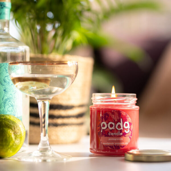 red pomegranate soy candle sustainable ethical wildwood cornwall