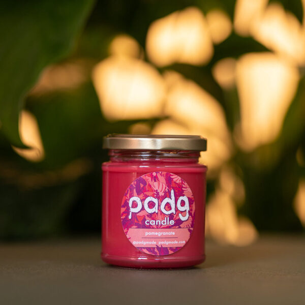sustainable coconut candle pomegranate wildflowers