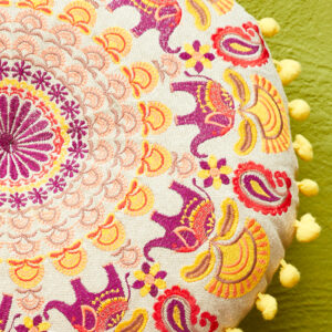 Burnt orange yoga cushion wildwood cornwall