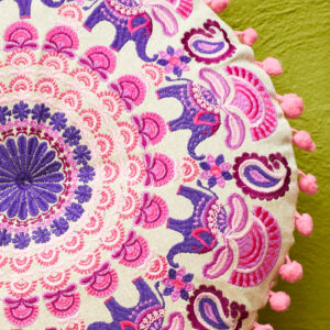 Purple mandala yoga cushion wildwood cornwall