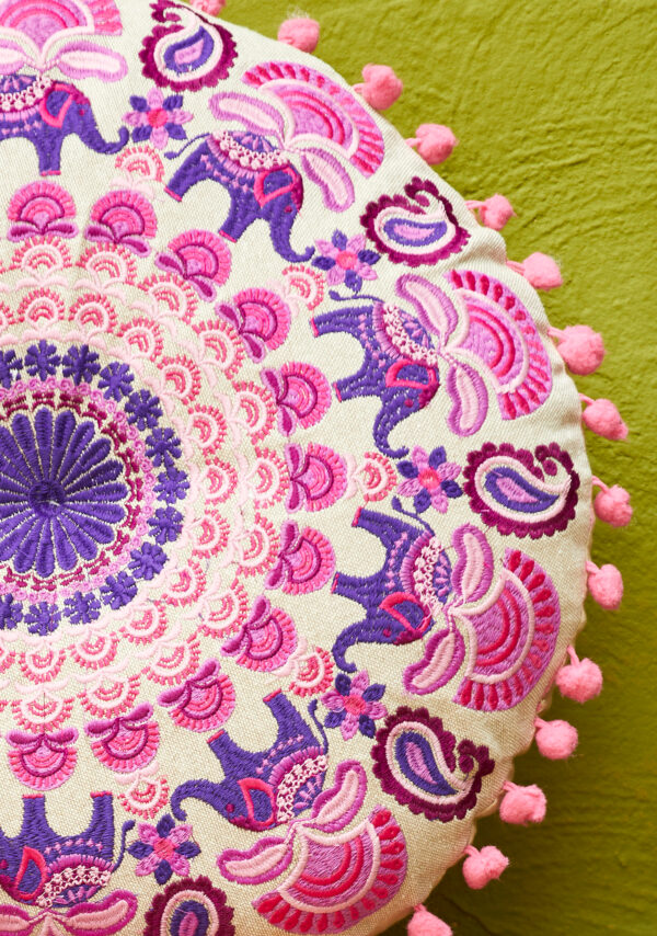 Purple mandala yoga cushion wildwood cornwall