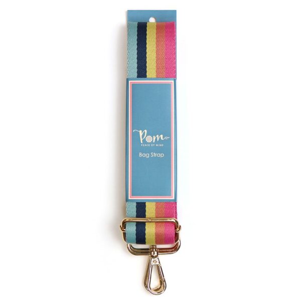 Pastel rainbow bag strap