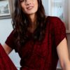 Nomads fair trade ethical jumpsuit in fig red Wildwood cornwall Bude