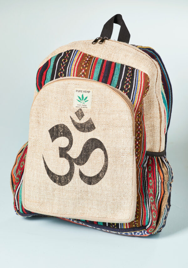 Om hemp backpack fair trade Wildwood Cornwall