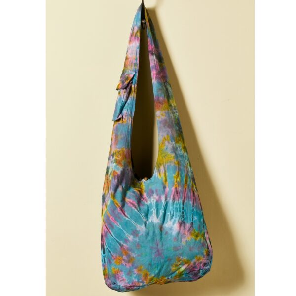 blue tie dye shoulder bag Wildwood Cornwall