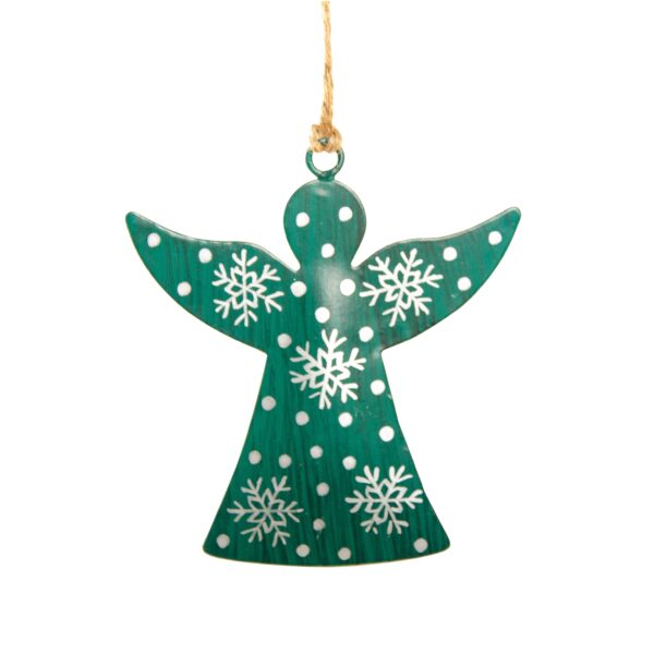 green fair trade christmas angel decoration