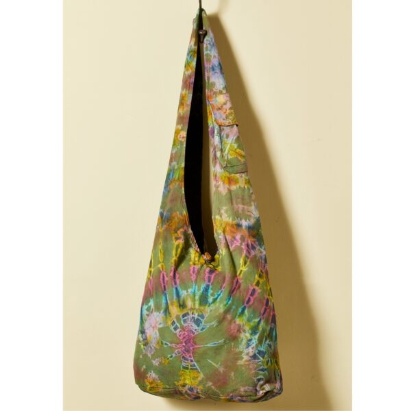 green tie dye shoulder bag Wildwood Cornwall