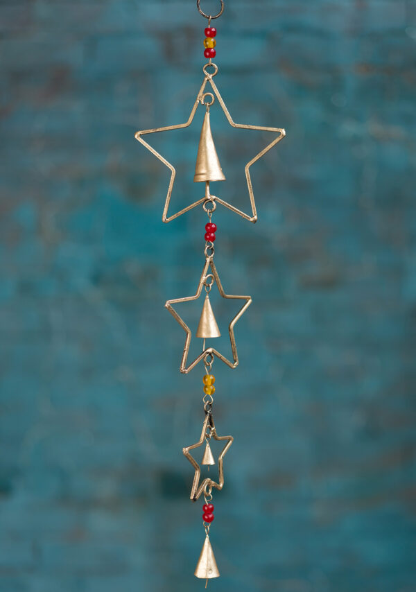 iron stars and bells hanging wildwood cornwall fair trade