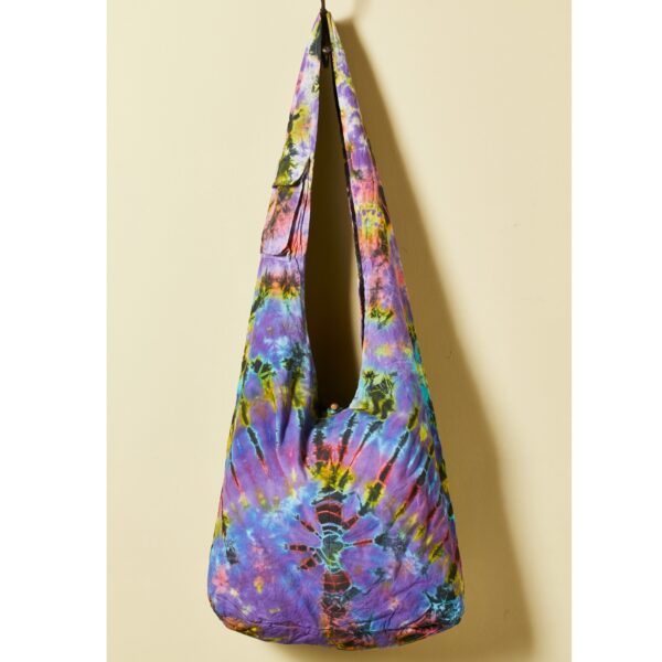 purple tie dye shoulder bag Wildwood Cornwall