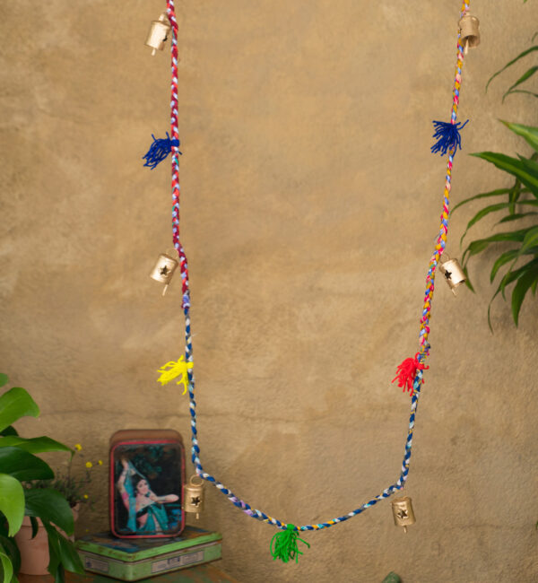 recycled sari bell garland fairtrade wildwood cornwall