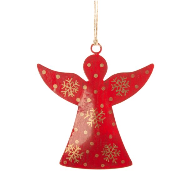 red angel tree decoration christmas wildwood fair trade