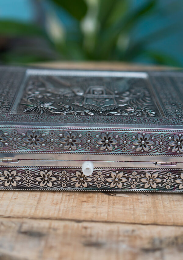 silver jewellery box Indian fair trade wildwood