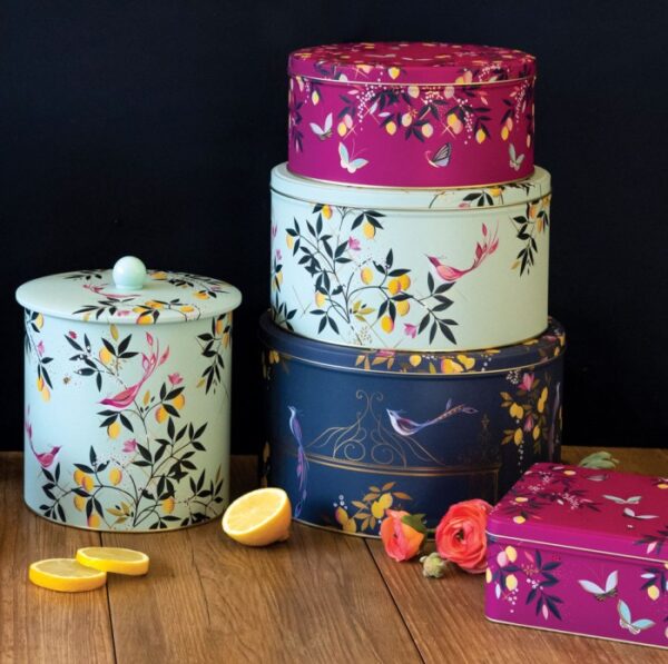 Biscuit cake tins canisters food storage sara miller