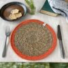 orange respiin jute tablemat Wildwood Cornwall