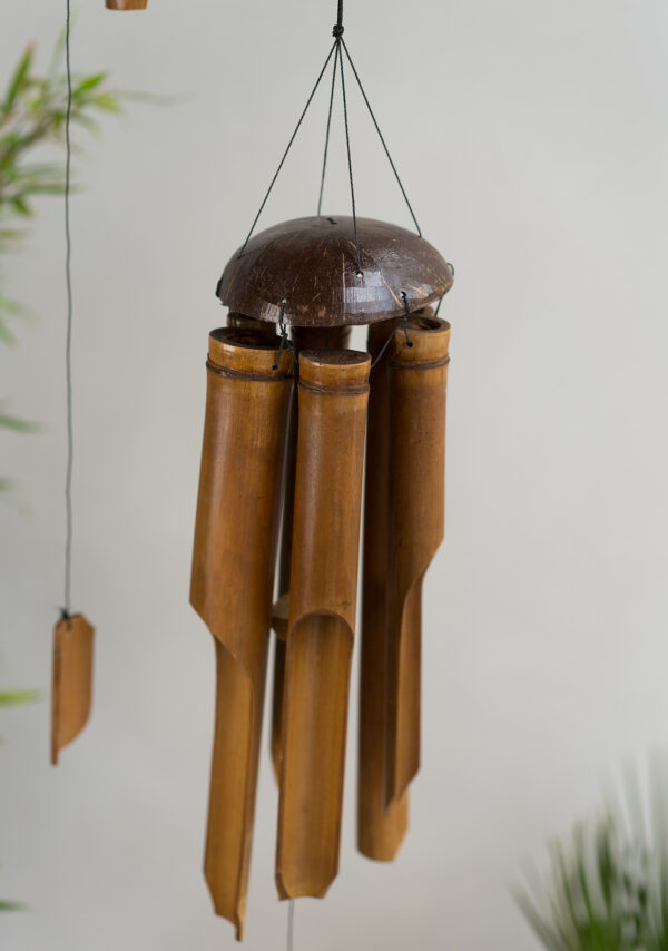 Large bamboo windchime fair trade namaste Wildwood